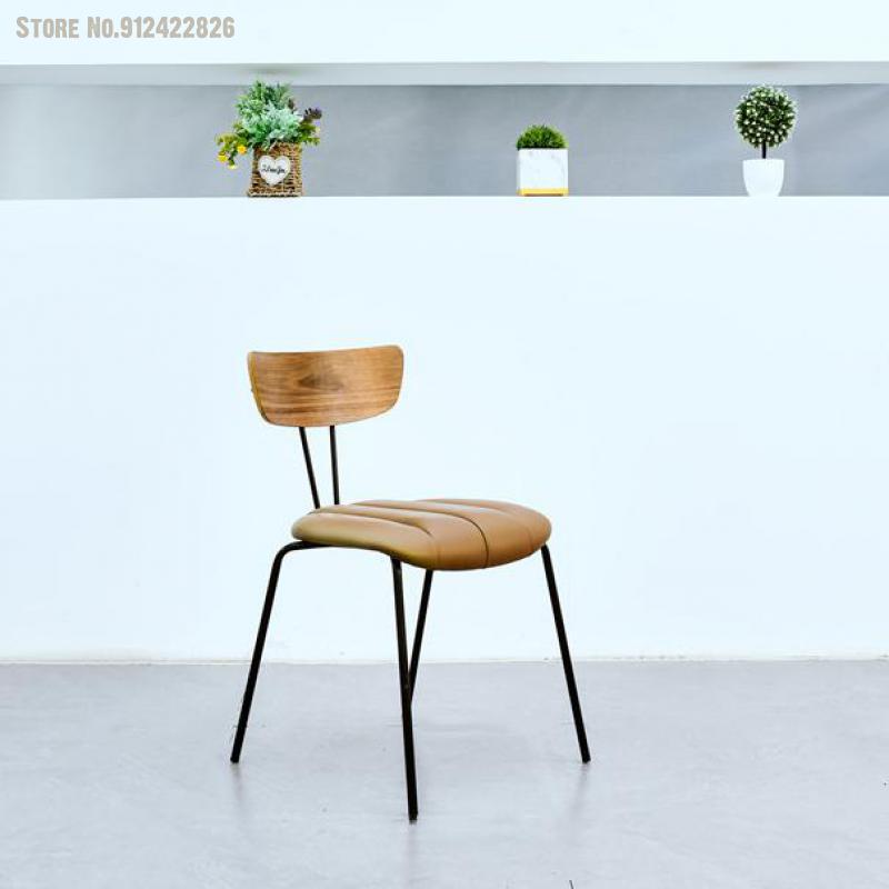 철 아트 북유럽 간단한 현대 빛 럭셔리 미국 복고풍 디자이너 의자 레스토랑 카페 홈 다시 의자